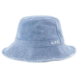 Apc-Mark Bucket Hat - A.P.C. - Baumwolle - Hellblau-Blau