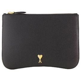 Pochette Paris - AMI Paris - Cuir - Noir Noir