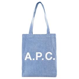 Apc-Bolsa Lou Shopper - A.P.C. - Algodão - Azul Claro-Azul