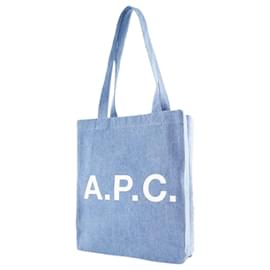 Apc-Lou Shopper-Tasche - A.P.C. - Baumwolle - Hellblau-Blau