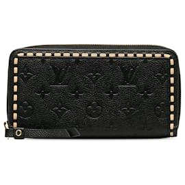 Louis Vuitton-Louis Vuitton Black Monogram Empreinte Zippy Wallet-Black