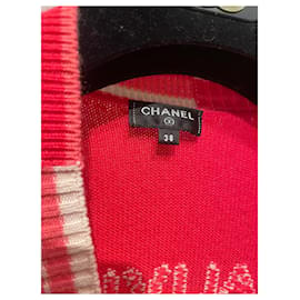 Chanel-Strickwaren-Pink,Beige