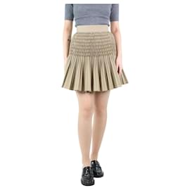 Christian Dior-Mini saia plissada bege - tamanho UK 8-Outro