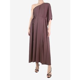 Eres Lila One-Shoulder-Midikleid – Größe M Lila