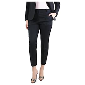 Céline-Black wool trousers - size UK 10-Black