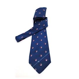 Autre Marque Corbata de seda RENATO BALESTRA azul con estampado de loros Multicolor