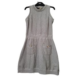 Robe en coton grise Dolce & Gabbana Gris