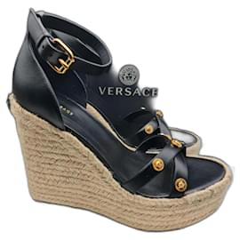 Versace-sandalias vesrace nuevas-Negro
