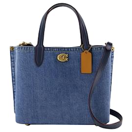 Coach-Willow 24 Shopper Bag - Coach - Canvas - Blue-Blue