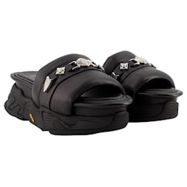 Toga Pulla-AJ1315 Sandals - Toga Pulla - Leather - Black-Black