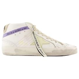 Golden Goose Deluxe Brand-Mid Star Sneakers - Golden Goose Deluxe Brand - Leather - White-White