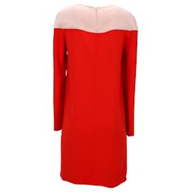 Stella Mc Cartney-Stella McCartney Sweetheart Neckline Detail Dress in Red Rayon-Red