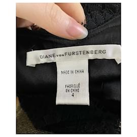 Diane Von Furstenberg-Vestido sem mangas com acabamento em renda Diane Von Furstenberg em lã multicolorida-Multicor