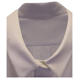 Sacai-Sacai Button-Down mit plissiertem Saum aus weißem Polyester-Weiß