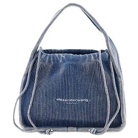 Petit sac à main Ryan - Alexander Wang - Coton - Bleu Bleu