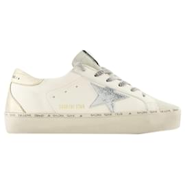 Golden Goose Deluxe Brand-Scarpe da ginnastica Hi Star - Marchio Golden Goose Deluxe - Pelle - Bianco-Bianco