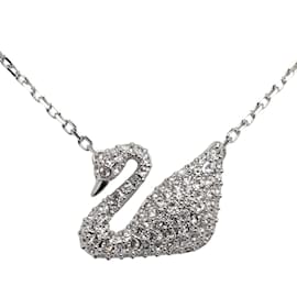 & Other Stories-Collar con colgante de cisne de cristal-Plata