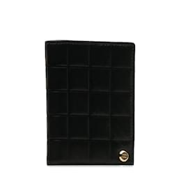 Chanel-Porta carte trapuntato quadrato-Nero