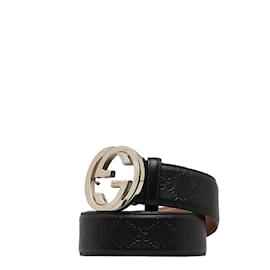 Gucci-GG Signature Interlocking G Waist Belt 480199-Black
