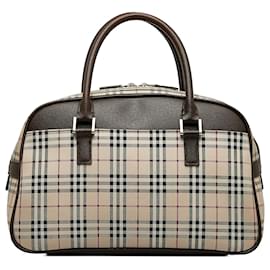 Burberry-Burberry Brown House Check Sac à main-Marron,Beige