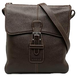 Loewe-Loewe Brown Leather Crossbody Bag-Brown,Dark brown