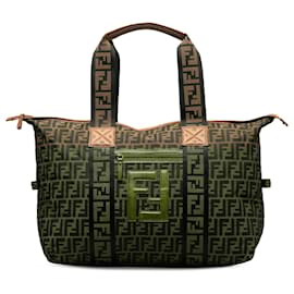 Fendi-Fendi Brown Zucca Travel Bag-Brown