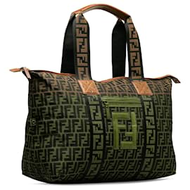Fendi-Fendi Brown Zucca Travel Bag-Brown