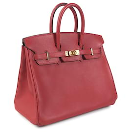 Hermès-Hermes red 2013 Epsom Birkin Retourne 25-Red