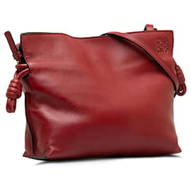 Loewe-Loewe Red Flamenco Knot Crossbody Bag-Red