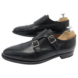 SAPATOS JOHN LOBB COM FIVELA MOCCASINS 8E 42 SAPATOS DE COURO Preto