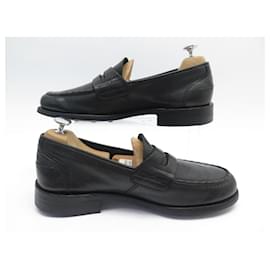Church's-CHURCH'S SHOES MOCCASINS 8 42 BLACK LEATHER LOAFERS SHOES-Black