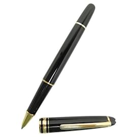 Montblanc-MONTBLANC MEISTERSTUCK CLASSIC GOLD MB PEN12890 ROLLERBALL RESIN PEN-Black