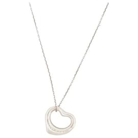 Tiffany & Co-TIFFANY & CO OPEN HEART NECKLACE 16MM PERETTI SILVER 925 40cm 3.2GR NECKLACE-Silvery