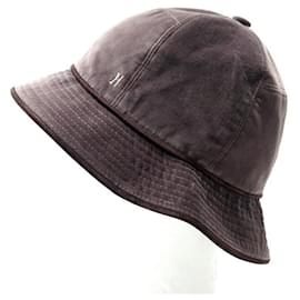 Hermès-NEW BOB HAT HERMES SIZE 54 IN TAUPE COTTON NEW COTTON CAP HAT-Taupe