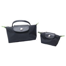 NEW LOT LONGCHAMP COSMETICS PURSE LE PLIAGE CLUTCH SET Black