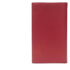 Hermès-PORTE AGENDA HERMES COUVERTURE EN CUIR EPSOM ROUGE LEATHER DIARY HOLDER-Rouge