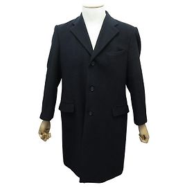 PRADA UC LONG COAT196L IN BLACK ALPACA WOOL 52 Item 50 FR M WOOL COAT Black