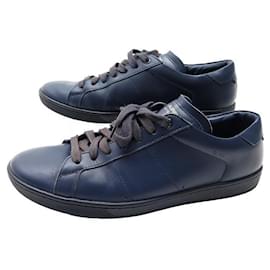 Saint Laurent-SAINT LAURENT ALPHA SIGMA SL SHOES/01 397116 42 LEATHER SNEAKERS SHOES-Blue