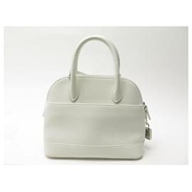 Balenciaga-BALENCIAGA TOP HANDLE VILLE S HANDBAG 550645 WHITE SHOULDER BAG-White