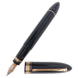 Thomas Wylde-STYLO PLUME OMAS 360 EN RESINE NOIRE PISTON OR 18K RESIN FOUNTAIN PEN + BOITE-Noir