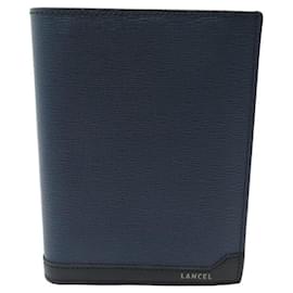 Lancel-NEW LANCEL WALLET TWO-TONE LEATHER CARD HOLDER WITH09688 LEATHER WALLET-Other