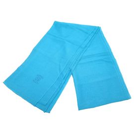 Hermès STOLA PIUMA HERMES IN CASHMERE E SCIARPA IN SETA TURCHESE SCIARPA FOULARD Turchese
