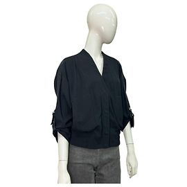Helmut Lang Black Rayon Bomber Jacket Black