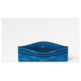 Louis Vuitton-LV gefütterter Kartenhalter Taigarama blau-Blau