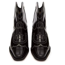 GANNI Meg negro 50 Botines de cuero Negro