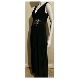 Jenny Packham Verschönertes graues Abendkleid Grau