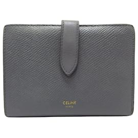 Céline-Celine Medium Strap Wallet-Grey