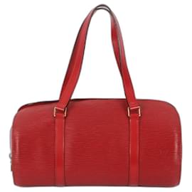 Louis Vuitton-LOUIS VUITTON Soufflot Papillon Epi handbag red-Red