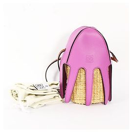 Bolsa Loewe Octopus roxa Rosa Bege