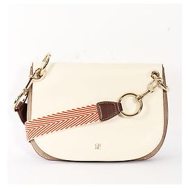 Borsa bianca Carolina Herrera Castanuela Beige Arancione Bianco sporco